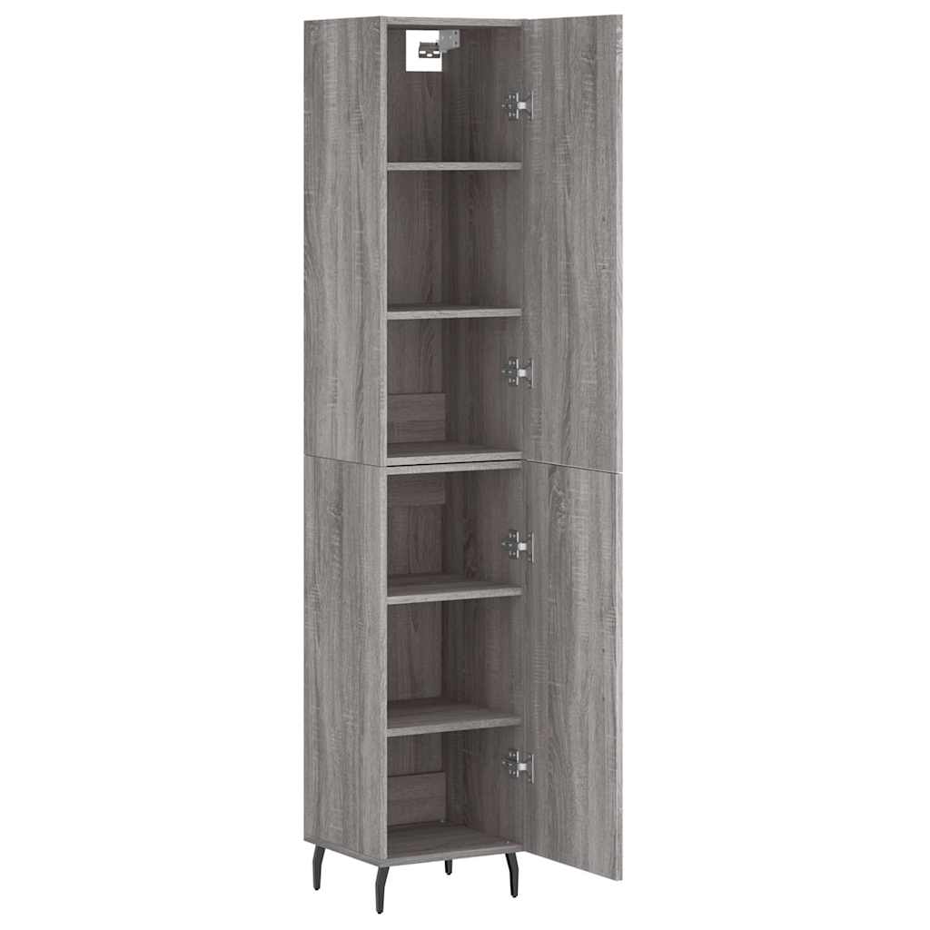 Highboard Grey Sonoma 34,5x34x180 cm Engineered Wood