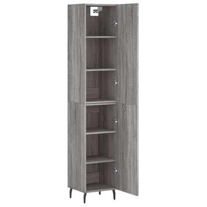 Highboard Grey Sonoma 34,5x34x180 cm Engineered Wood