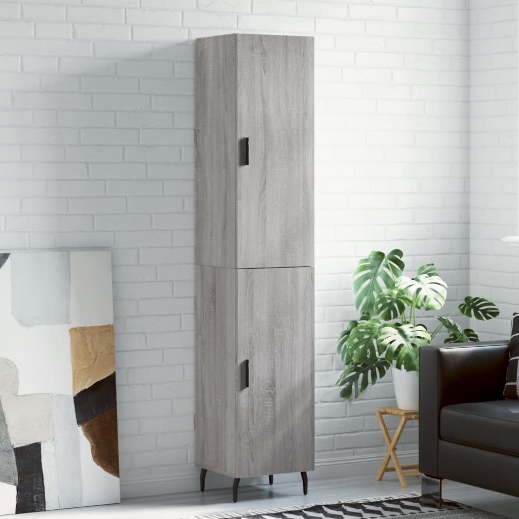 Highboard Grey Sonoma 34,5x34x180 cm Engineered Wood