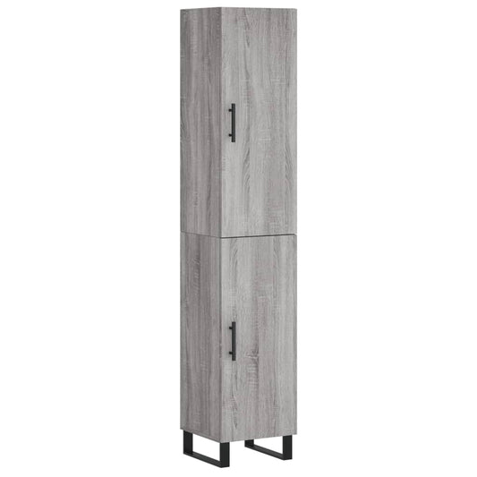 Highboard Grey Sonoma 34.5x34x180 cm Engineered Wood