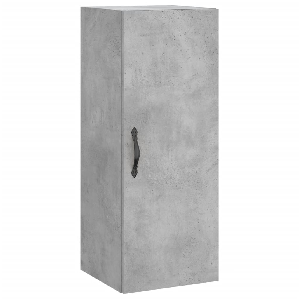 Highboard Concrete Grey 34.5x34x180 cm Engineered Wood