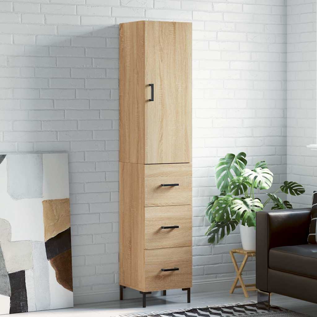 Highboard Sonoma Oak 34.5x34x180 cm Engineered Wood
