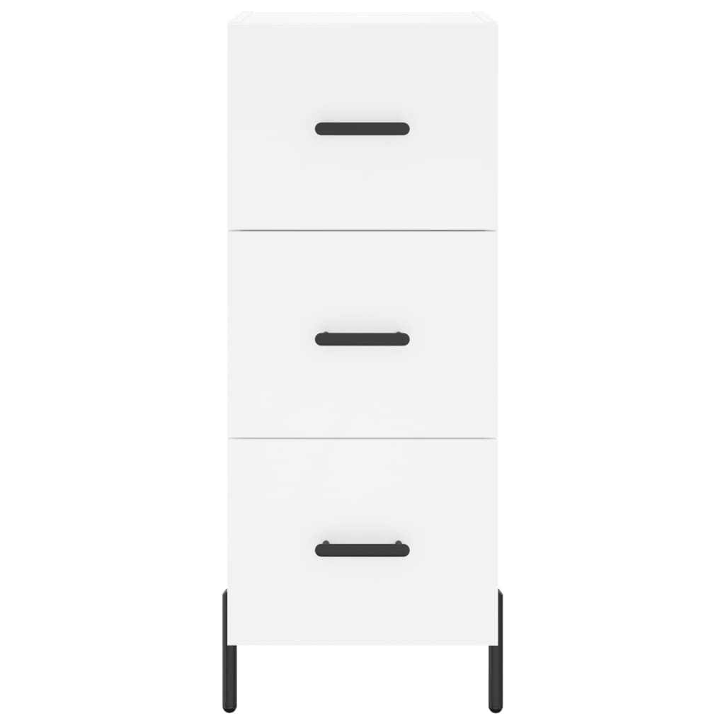 Highboard White 34,5x34x180 cm Engineered Wood