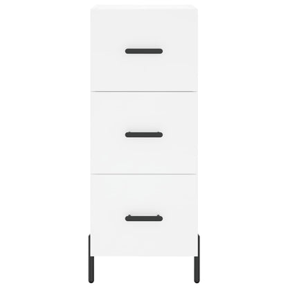 Highboard White 34,5x34x180 cm Engineered Wood