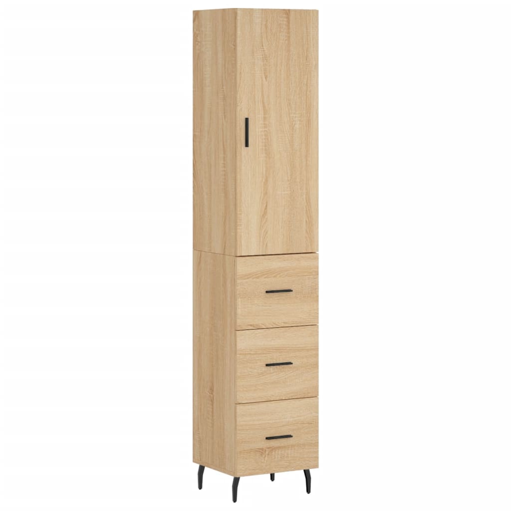 Highboard Sonoma Oak 34,5x34x180 cm Engineered Wood