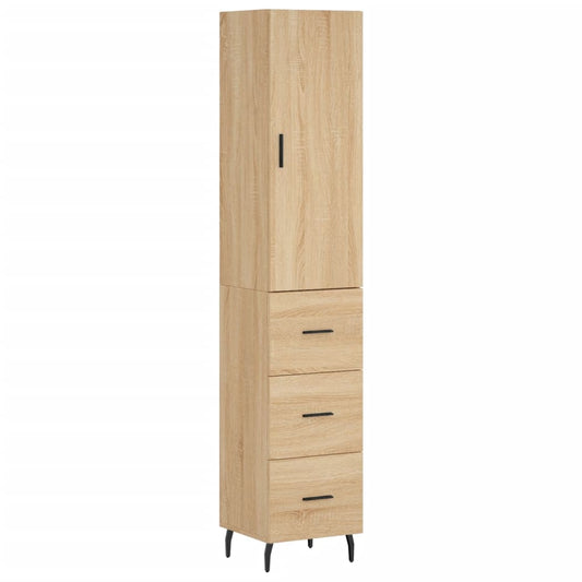 Highboard Sonoma Oak 34,5x34x180 cm Engineered Wood