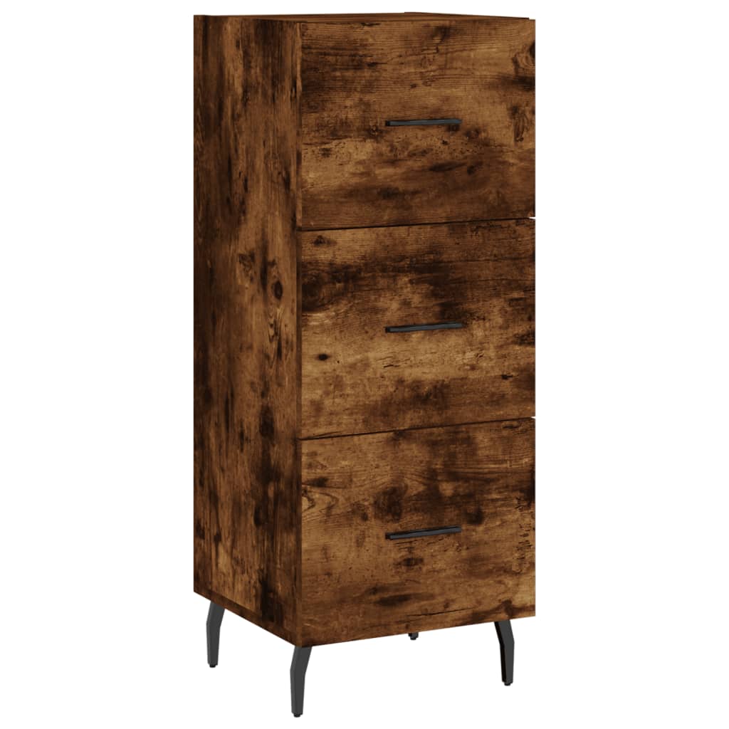 Highboard Smoked Oak 34,5x34x180 cm Engineered Wood