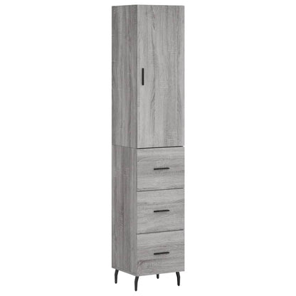 Highboard Grey Sonoma 34,5x34x180 cm Engineered Wood