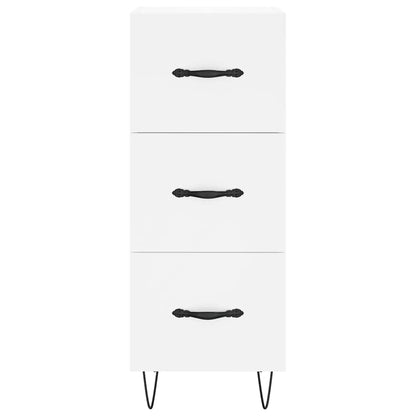 Highboard White 34.5x34x180 cm Engineered Wood