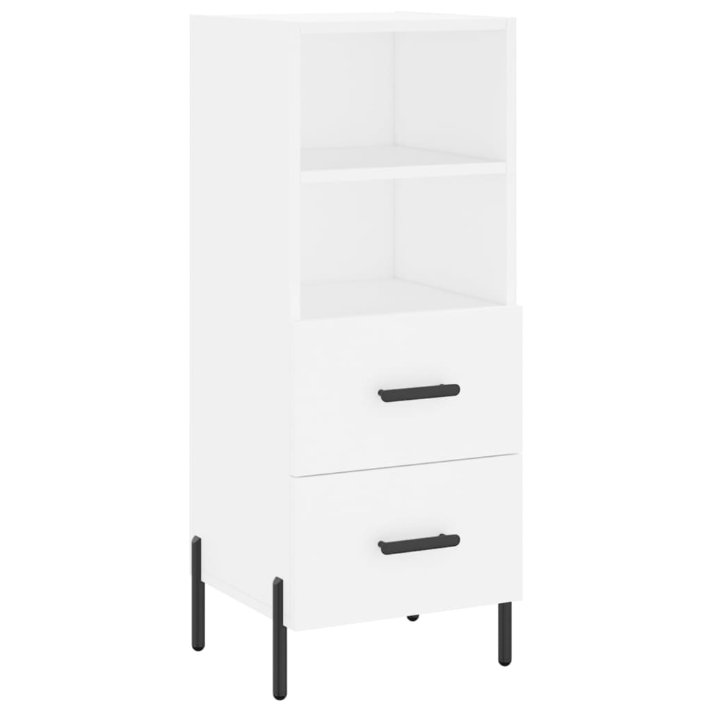 Highboard White 34,5x34x180 cm Engineered Wood