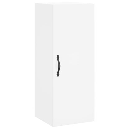 Highboard White 34.5x34x180 cm Engineered Wood