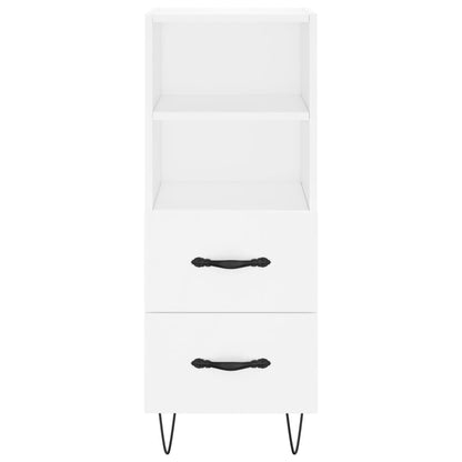 Highboard White 34.5x34x180 cm Engineered Wood