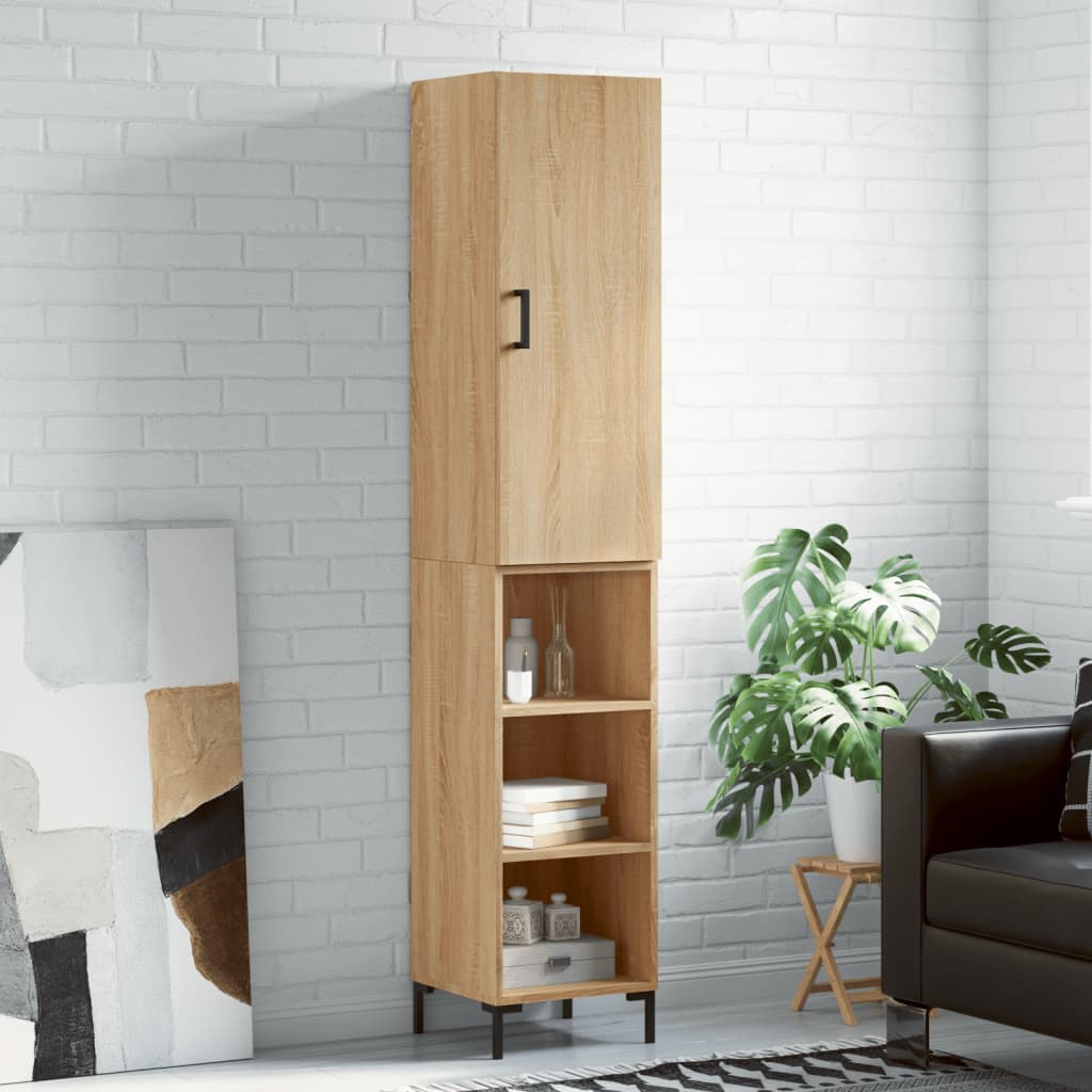 Highboard Sonoma Oak 34.5x34x180 cm Engineered Wood