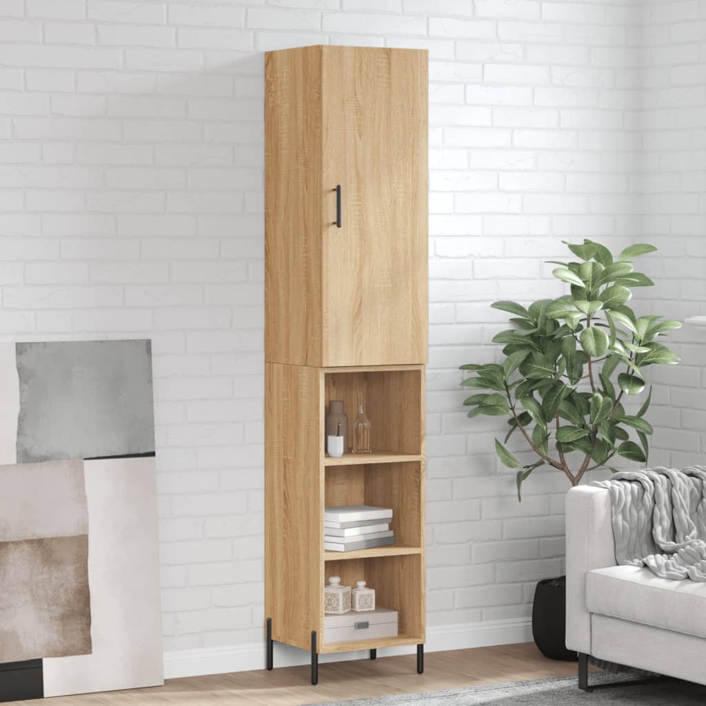 Highboard Sonoma Oak 34,5x34x180 cm Engineered Wood