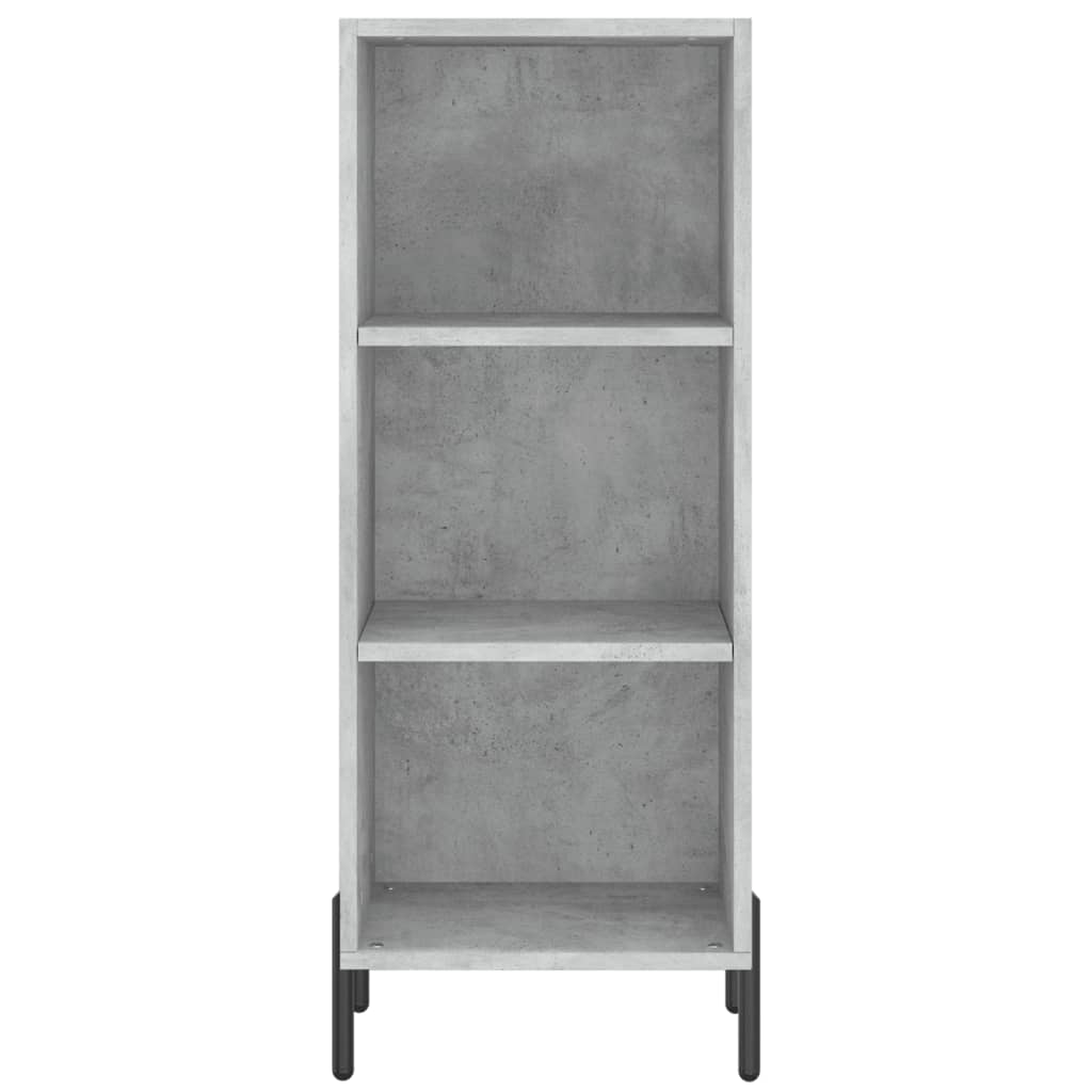Highboard Concrete Grey 34,5x34x180 cm Engineered Wood