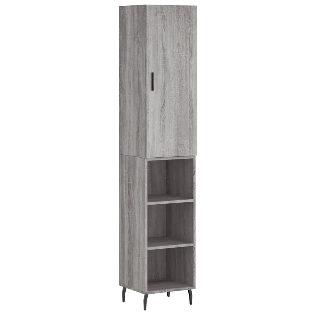 Highboard Grey Sonoma 34,5x34x180 cm Engineered Wood