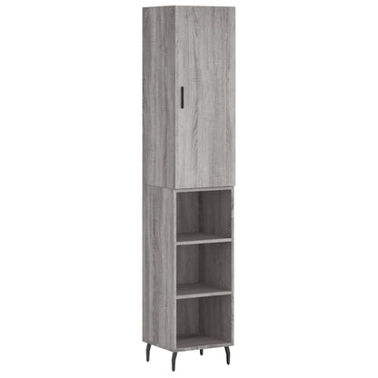 Highboard Grey Sonoma 34,5x34x180 cm Engineered Wood