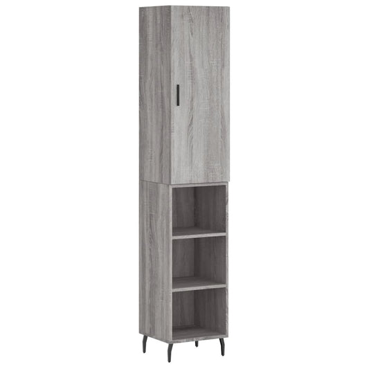 Highboard Grey Sonoma 34,5x34x180 cm Engineered Wood