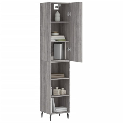 Highboard Grey Sonoma 34,5x34x180 cm Engineered Wood