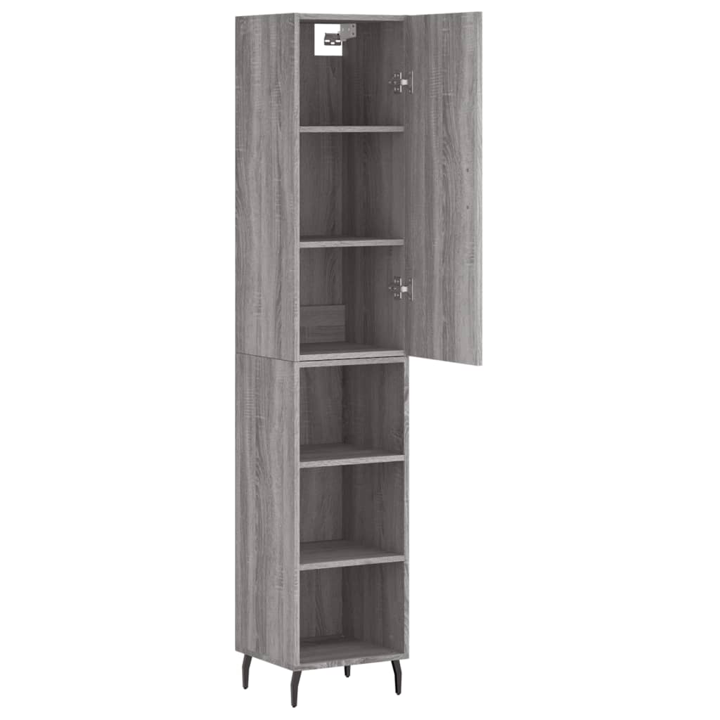 Highboard Grey Sonoma 34,5x34x180 cm Engineered Wood