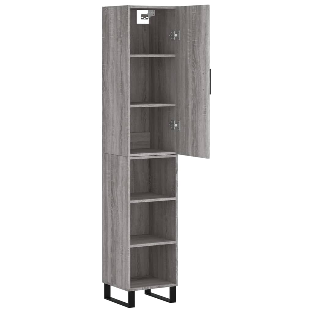 Highboard Grey Sonoma 34.5x34x180 cm Engineered Wood