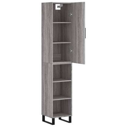 Highboard Grey Sonoma 34.5x34x180 cm Engineered Wood