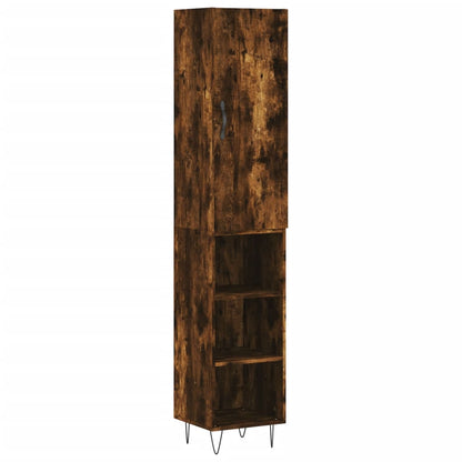 Highboard Smoked Oak 34.5x34x180 cm Engineered Wood