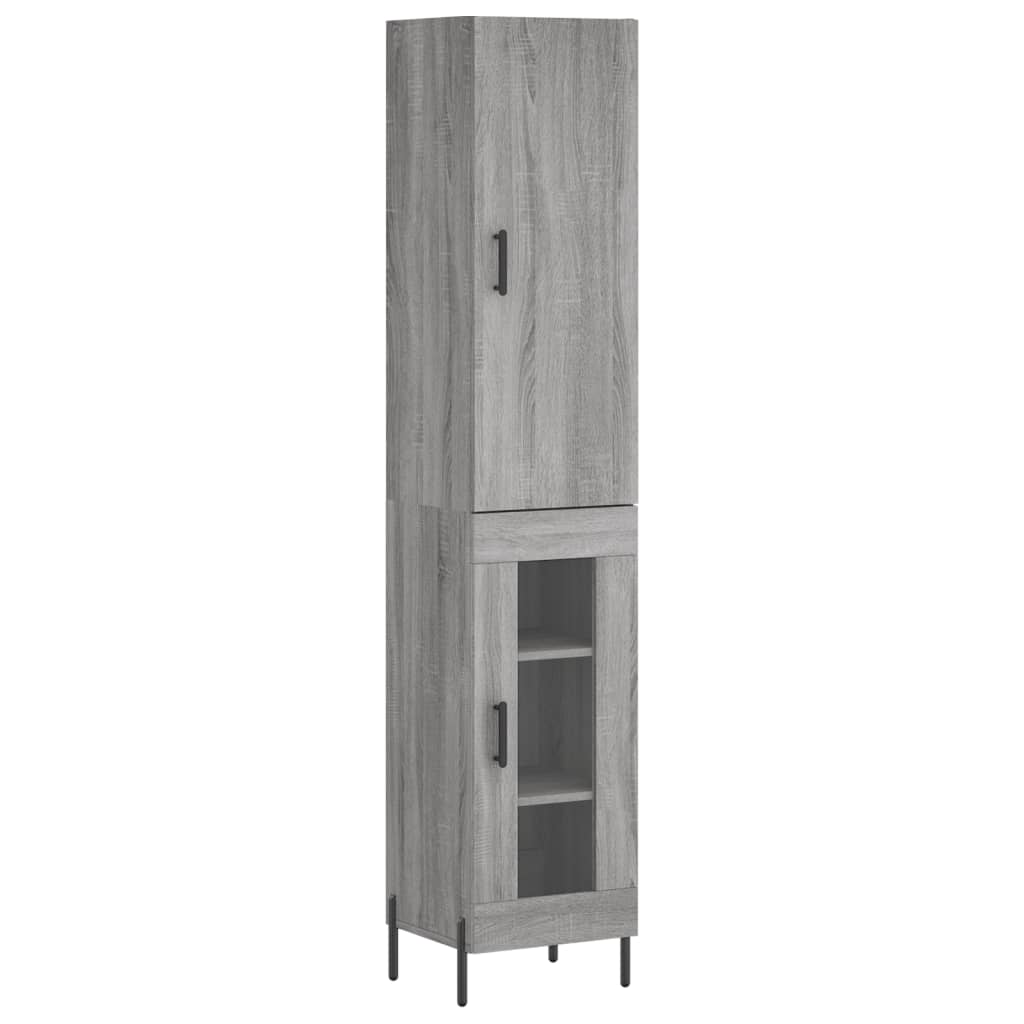 Highboard Grey Sonoma 34,5x34x180 cm Engineered Wood