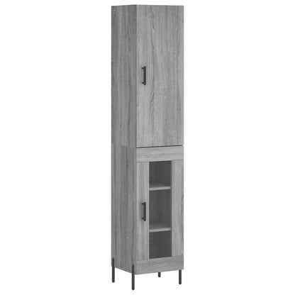 Highboard Grey Sonoma 34,5x34x180 cm Engineered Wood