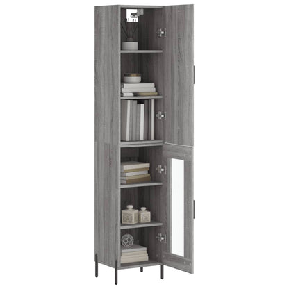 Highboard Grey Sonoma 34,5x34x180 cm Engineered Wood