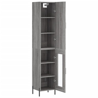 Highboard Grey Sonoma 34,5x34x180 cm Engineered Wood