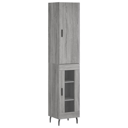 Highboard Grey Sonoma 34,5x34x180 cm Engineered Wood