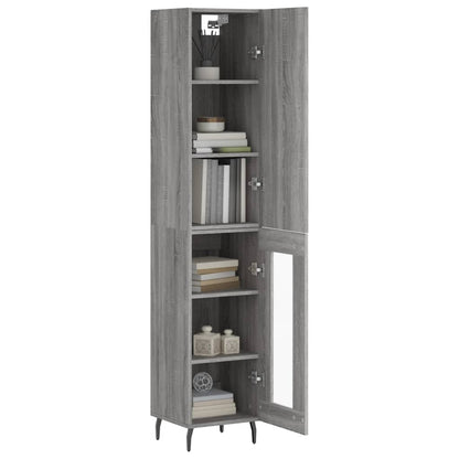 Highboard Grey Sonoma 34,5x34x180 cm Engineered Wood