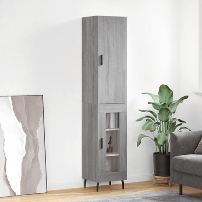 Highboard Grey Sonoma 34,5x34x180 cm Engineered Wood