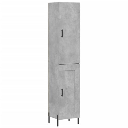 Highboard Concrete Grey 34,5x34x180 cm Engineered Wood