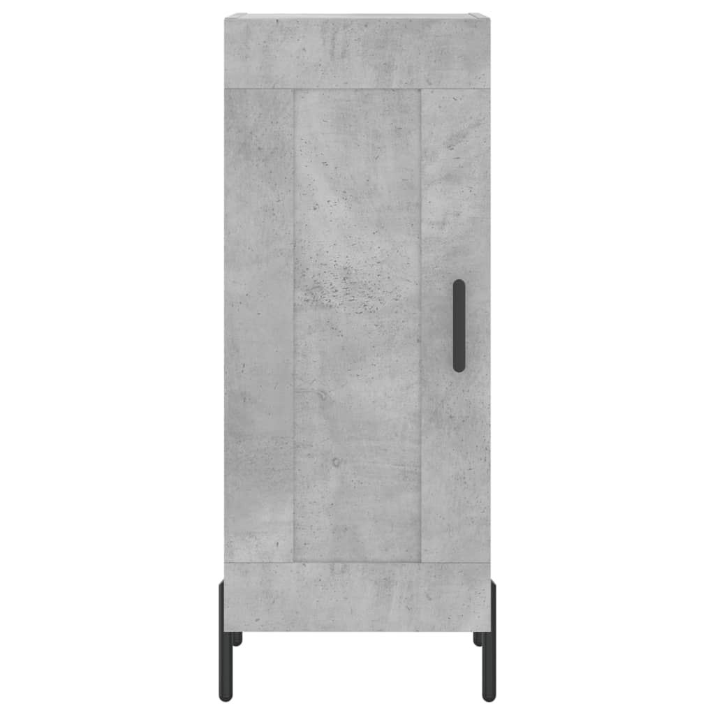Highboard Concrete Grey 34,5x34x180 cm Engineered Wood