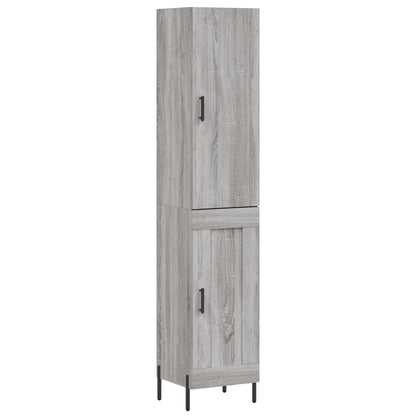 Highboard Grey Sonoma 34,5x34x180 cm Engineered Wood