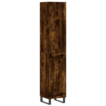 Highboard Smoked Oak 34.5x34x180 cm Engineered Wood