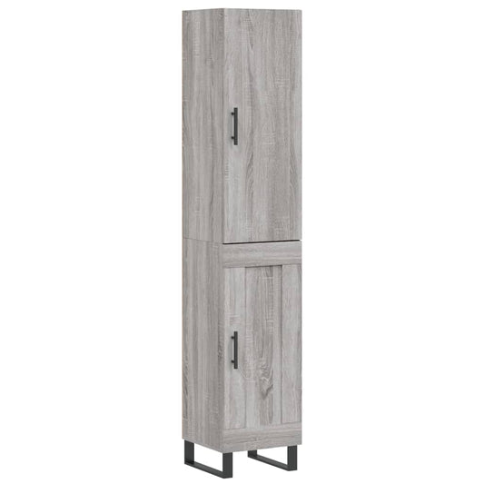 Highboard Grey Sonoma 34.5x34x180 cm Engineered Wood