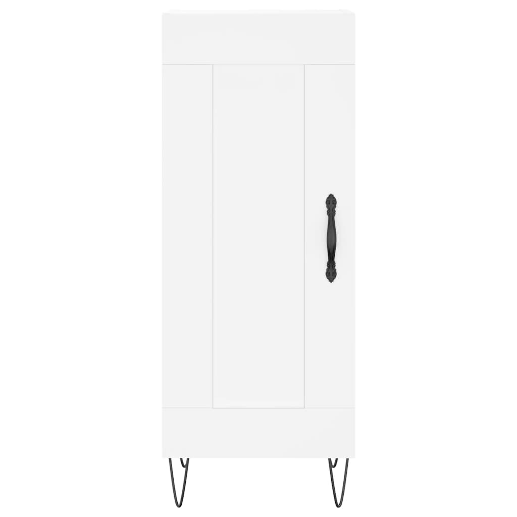 Highboard White 34.5x34x180 cm Engineered Wood