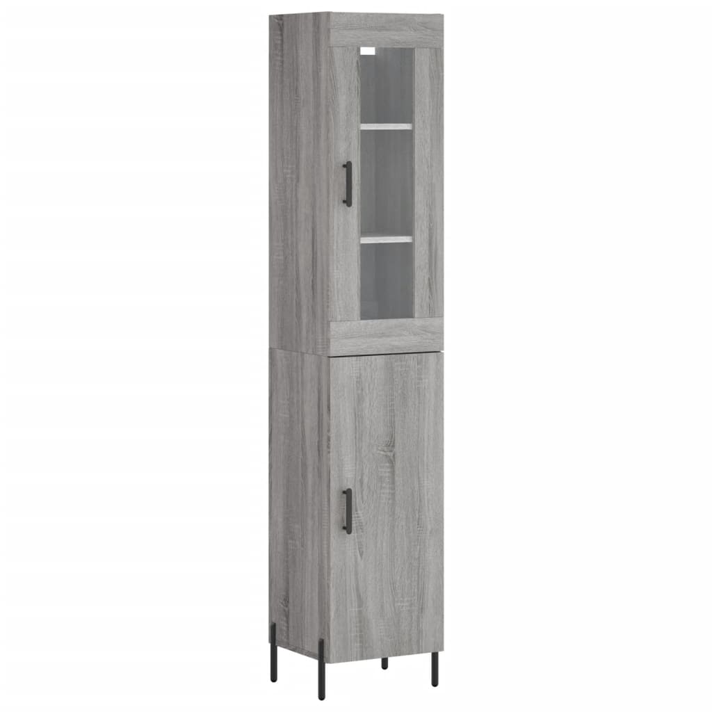 Highboard Grey Sonoma 34,5x34x180 cm Engineered Wood