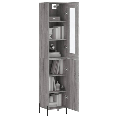 Highboard Grey Sonoma 34,5x34x180 cm Engineered Wood