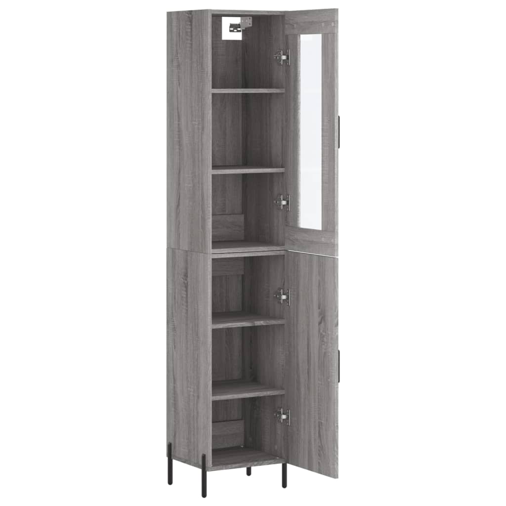 Highboard Grey Sonoma 34,5x34x180 cm Engineered Wood