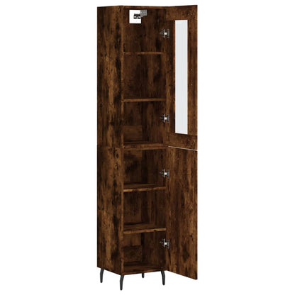 Highboard Smoked Oak 34,5x34x180 cm Engineered Wood