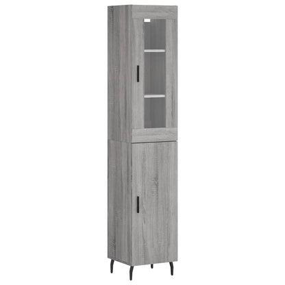 Highboard Grey Sonoma 34,5x34x180 cm Engineered Wood