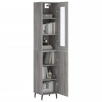 Highboard Grey Sonoma 34,5x34x180 cm Engineered Wood