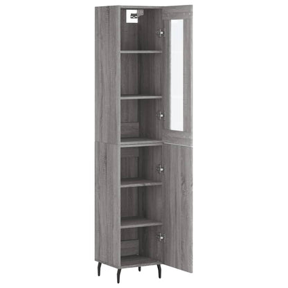 Highboard Grey Sonoma 34,5x34x180 cm Engineered Wood