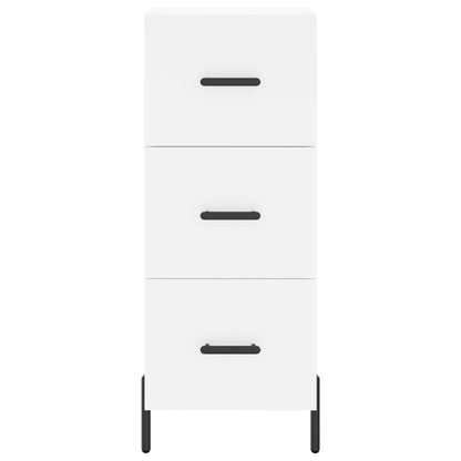 Highboard White 34,5x34x180 cm Engineered Wood