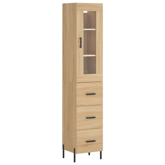 Highboard Sonoma Oak 34,5x34x180 cm Engineered Wood