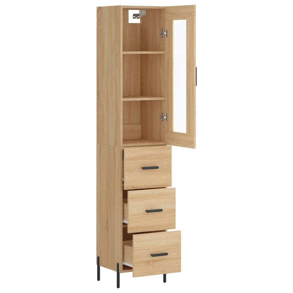 Highboard Sonoma Oak 34,5x34x180 cm Engineered Wood